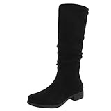  Ital Design Damenschuhe Stiefel Flache Stiefel, 5799-, Textil, Schwarz, Gr. 38