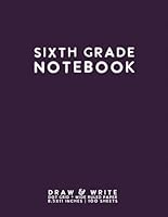 Sixth Grade Notebook: Dark Purple Softcover Wide Ruled Composition Journal by schoolnest B0978ZKLSB Book Cover