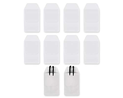 Ds. Distinctive Style Shirt Pocket Protector 10 Pieces Pvc Pocket Protectors For School Hospital Office Supplies (White) #TOP10