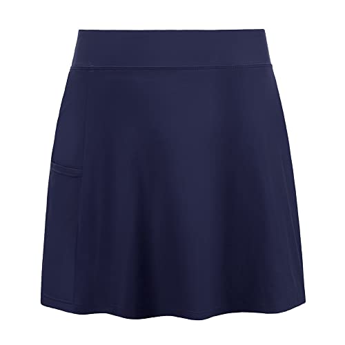 Hilor Women's Swim Skirts With Panty Navy Blue Retro Skirted Bikini Swimwear Bottoms High Waisted Swimsuit Bottom 12 #TOP4
