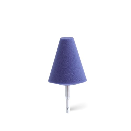 SPTA Polishing Cone, Car Wheel Hub Drill Buffing Sponge Pads Kit, Polishing Ball (Blue T80 Medium Cut Polishing Cone)