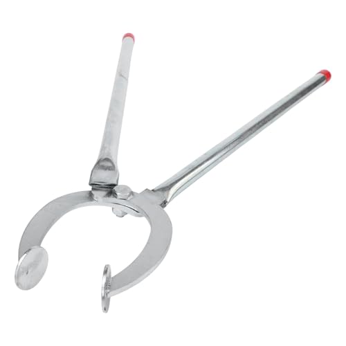 FUANA Morsetto per serra in metallo, 60 cm, con manico rivestito in gomma per una presa sicura e regolazione della copertura senza danni, argento/nero/argento