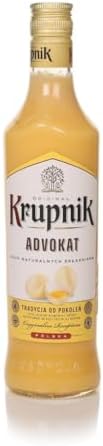 Krupnik Advokat Liqueur - Rich and Creamy Eggs based Polish Advocate Liqueur, Crafted Crafted from Cream, Milk and Vodka, Perfect for Cocktails, Coffee, Hot Chocolates and Desserts 16% ABV 50cl