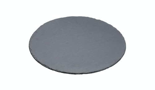 Artesà Obrotowa taca z łupka, duża obrotowa taca do serwowania potraw, idealna deska do serów na przyjęcia, rodzinne posiłki i imprezy, 35 cm