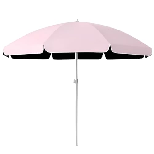Parasol de jardin de 2 m/2,1 m, protection UV50+, parasol de terrasse pour table de marché, parasol portable hydrofuge pour balcon, banc, terrasse (rose, 220 cm)