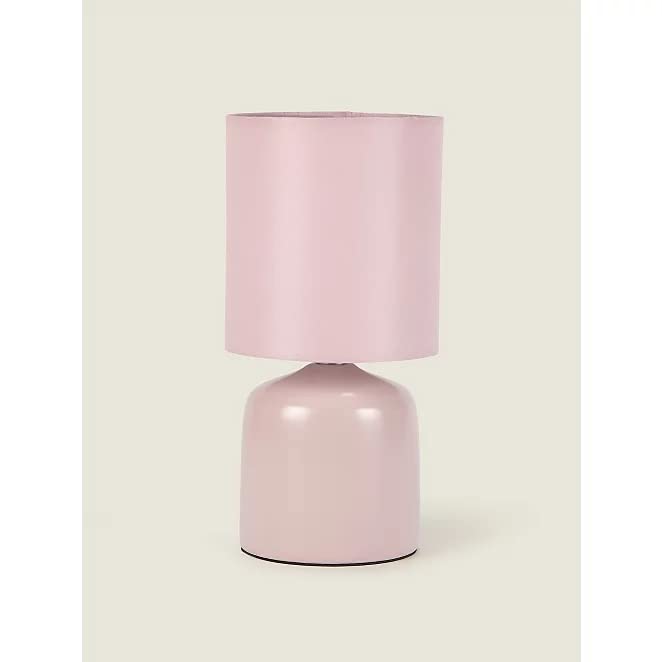 WiseAccordio Pink Ceramic Table Lamp - Bedside, Modern Lamp for Office & Living Room, Kids - H26cm