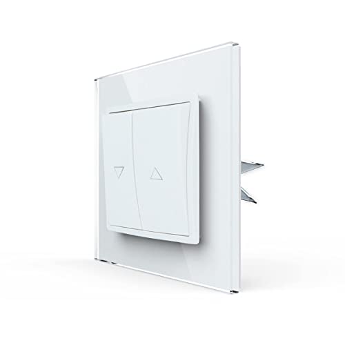 Interruttore per tapparelle, ricevitore, tapparelle elettriche, telecomando e app WiFi, controllo intelligente per tapparelle (pulsante per tapparelle con telaio in vetro)