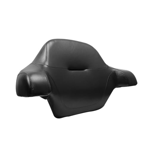 Dossier coussin de repose-coffre noir pour moto avec mousse haute densité, étanche et ergonomique