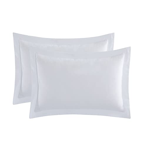 Sham Pillows Set of 2, 20 X 30, Hypoallergenic Pillow Cover, High Thread Count, Double Brushed Microfiber, 2200 Series, 90 GSM, Hotel Collection, Pillow Shams for Queen Bed (White, Twin, Full, Queen)