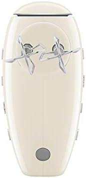 Smeg HMF01CRUK Hand Mixer with Turbo Function, 3 Attachments, LED Display, Retro 50's Style, 250W, Cream