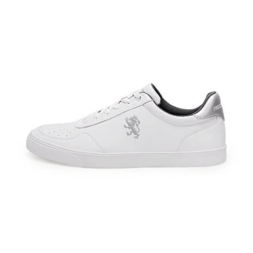 Image of Red Tape Men's Sneakers Off White Pu Round Toe Lace-Up Responsive Sole