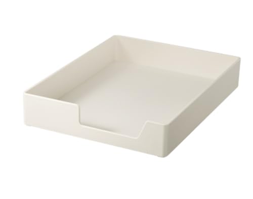 Hrzisda デスクトレー 縦型 ドキュメント収納 積み重ね可能 机上用品 オシャレ 整理整頓 オフィス収納 (ホワイト)