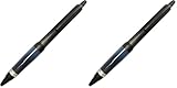 Uni Alpha-Gel Jetstream 0.7 mm Ball Point Pen, Black Body, Black Ink (SXN1000071P24) (Pack of 2)