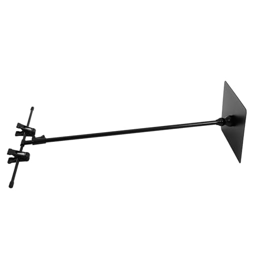 SHINEOFI Soporte para Póster Tipo T Ajustable de Acero Inoxidable Exhibidor de Carteles Retráctil Negro Base Robusta para Mesa Soporte Publicitario para Tiendas y Supermercados