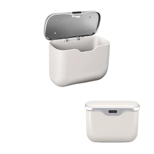 Cubo de basura para coches universal e impermeable caja de almacenamiento color blanco de 1 pieza
