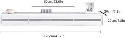 Étagère TV flottante pour console multimédia et gestion de câbles - 3
