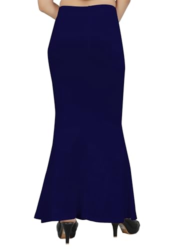 Image of Women's Polyester Blend Shapewear Patticoat Fishcut Flare Pattern Stretchable Drawstring Waist Maxi Length and Slim Fit Body Shaper Peticoat for Saree Daily Use Peticoat