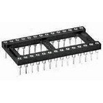 824-AG31D-ES, Conn DIP Socket SKT 24 POS 2.54mm Solder ST Thru-Hole Tube (25 Items)