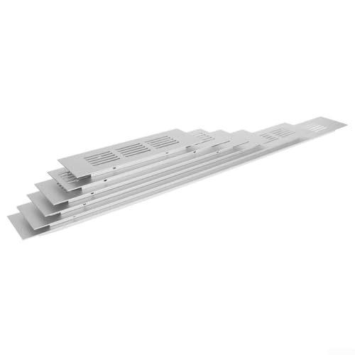 Cubierta de ventilación de aluminio para espacios cerrados como armarios y armarios de ordenador (50 x 200 mm)