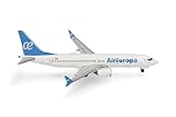 Herpa Modellflugzeug Air Europa Boeing 737 Max 8 Miniatur im Maßstab 1:500, Sammlerstück, Flugzeug Modell ohne Standfuß, Metall