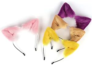 Handmade Fox Wolf Cat Ears Headwear Costume Accessories for Halloween Christmas Party - Image 5
