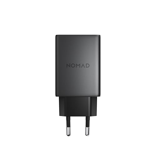 NOMAD Chargeur mural USB-C Slim EU - Technologie GaN - Charge rapide jusqu'Ă 40 W - Noir