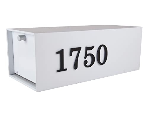 Column Mailbox Post-Mount Premium Architectural Modern - White Matte, Grey Aluminum, Dark Bronze #TOP4