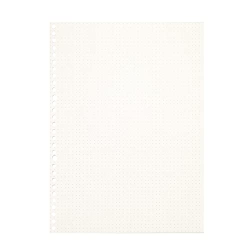 Image of Zelten Loose Leaf Punched Paper Refills Paper for 6 Hole Binder Personal Organizer Diary Notebook Refillable Planner (Dotted,A4 /30 Hole)