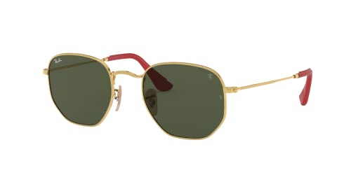 Ray-Ban 0RB3548NM F00831 51 Occhiali da Sole, Oro (Gold/Green), Unisex-Adulto