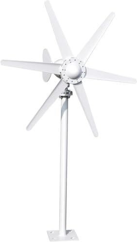 800W Wind Turbine Generator Kit for Home 12V/24V, 6 Blade Wind Power Generator with MPPT Controller, Residential Wind Turbine for RV, Farm, Boat, Off-Grid System (Tower Not Included)