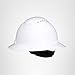 SecureFit Hard Hat SecureFit H-801SFV-UV, White, Vented Full Brim Style Safety Helmet with Uvicator Sensor, 4-Point Pressure Diffusion Ratchet Suspension, ANSI Z87.1, Medium