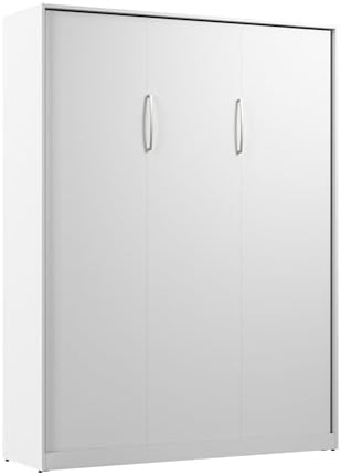 Bestar Claremont 65W Queen Murphy Bed in White, Sleeping Arrangem...