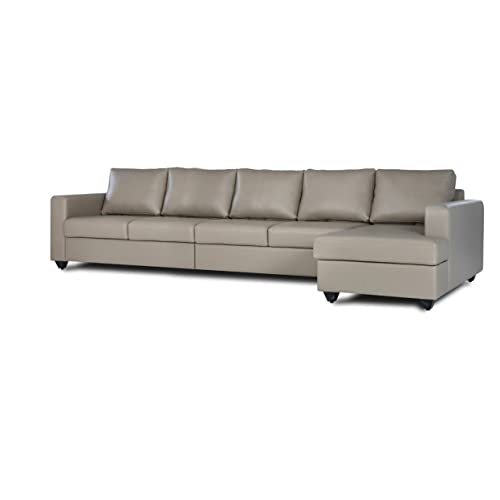 Image of Wakefit Sofa Set | 3 Year Warranty | Sofa 3 Seater, 3 Seater Sofa for Living Room, Wooden Sofa Set, 4 Seater + Right Aligned, Sofa for Living Room - Napper(Jindal : Cappuccino)
