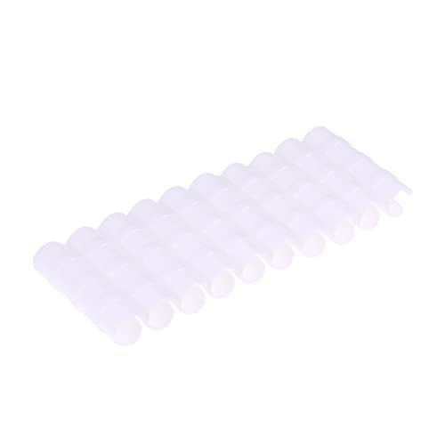 Totority 10Pcs Abs Snap Buckle Clips for Greenhouse Accessories Compatible with Pipes Durable and Tough Snap in Buckles for Film and Shade Net Fixing White