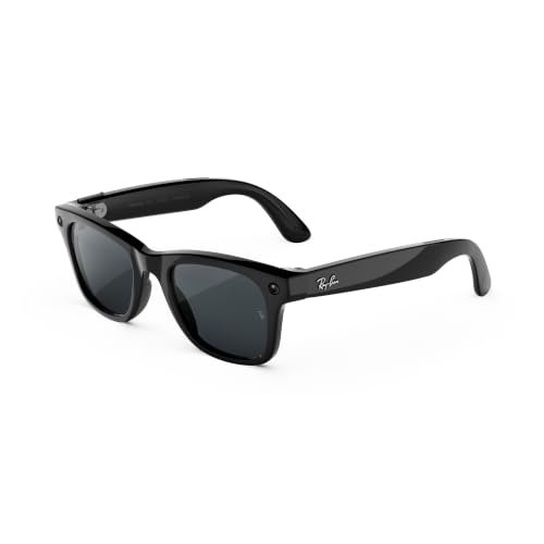 Image of Meta Ray-Ban (Gen 3) Wayfarer, Shiny Black, Transitions Grey, AI Glasses with Camera for Men, Women