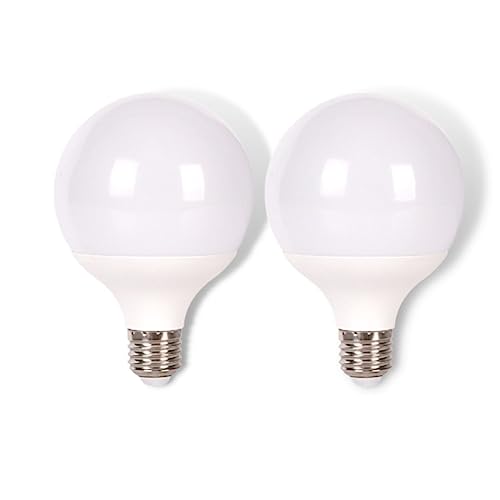 JANDEI, 2 x Globe LED Bulb, G95 E27 Screw, 15W (Equivalent to 100W) Cold White Light 6000K, 1200 Lumens, Living Room, Home - Image 4