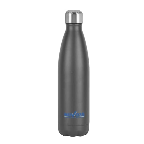 Botella de agua de acero inoxidable con doble pared aislada al vacío, 500 ml