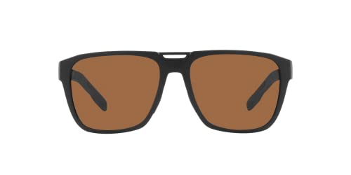 Native Man Sunglasses Matte Black Frame, Brown Lenses, 57MM3