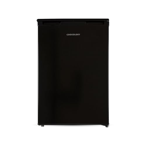 Cookology UCFZ86BK Freestanding Under Counter Freezer in Black - 55cm Width - 86 Litre Capacity - Practical Reversible Door - 3 Large Freezer Drawers - 4 Star Rating