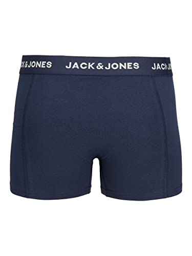 JACK & JONES Herren Jacanthony Trunks 3 Pack Blue Boxershorts, Blau (Blue Nights Detail: Blue Night - Blue Night), XL EU – Ansicht 5