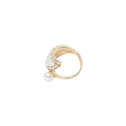 Image of SOHI Cocktail Ring for Women & Girls, Chunky Ring, Finger Ring, adjustable ring, Ladies Ring, Gold Plated Ring, aesthetic jewellery, hand ring for women