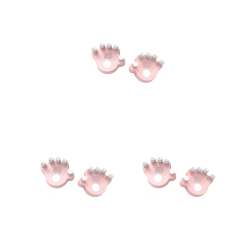 3のセットピアノフィンガートレーナー 内蔵ピアノ音楽スピーカー ハンドエクササイザー 子供用 ピンク 12.2x10.2x6.2 cm