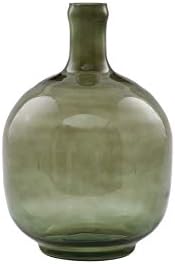 House Doctor 208346064 Tinka Dark Green Glass Vase