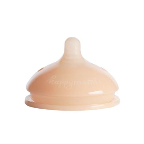 HappyMami, Tetina Personalizable, Adaptable a la forma de tu Pecho, Tetina Biberón, Tetina de Silicona Grado Médico, Libre de Bisfenol A, Doble Sistema Anticólicos, Flexible, Limpieza Sencilla