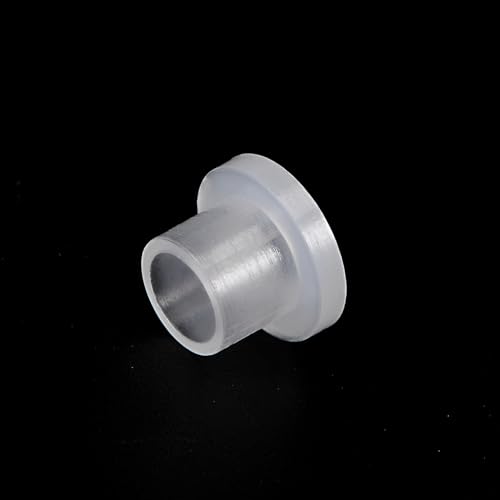 Kozelo 10 Stück Nylon-Flanschbuchsen [6mm Bohrung x 8mm Außendurchmesser x 8,1mm Länge] Nylon-Kunststoffbuchsen für Wellen, weiß