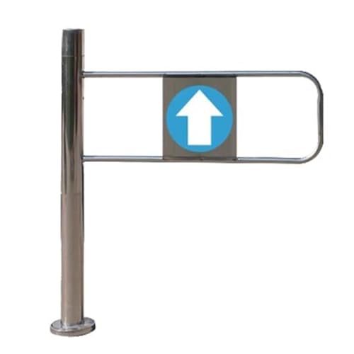 Puerta de entrada de supermercado de acero inoxidable, puerta de seguridad de una sola dirección, portal de acceso con resorte para supermercados, bibliotecas y tiendas (izquierda), solución de