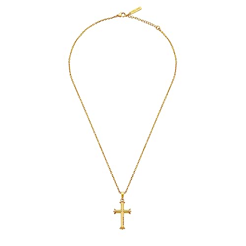 Police Tacoma Ii Polished Cross Gold Plated Necklace For Men - PEAGN0010602 (B0C9ZQQ4M5) Amazon Price History, Amazon Price Tracker