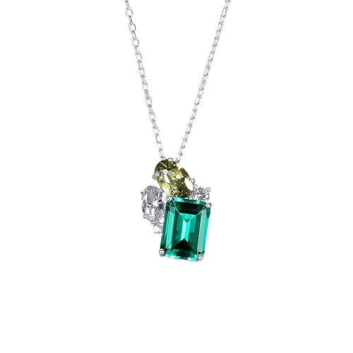 Collier de pierres précieuses péridot émeraude 925, bijou chic pour vos soirées