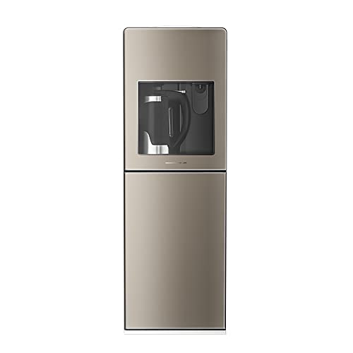 Freestanding Water Cooler Dispenser Top Loading Hot & Cool Water Large Capacity Locker Child Safety Lock Glass Dust-Proof Panel Anti-Scalding Kettle Design
