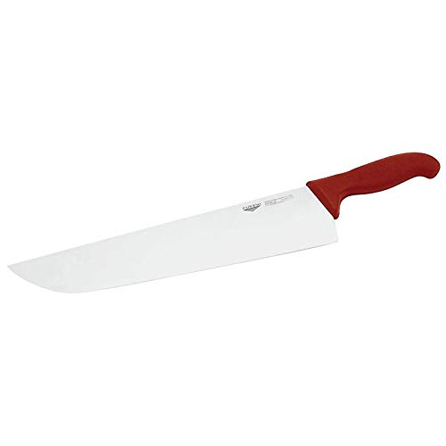 Couteau de chef Paderno 36 cm rouge d'une finition remarquable pour la cuisine